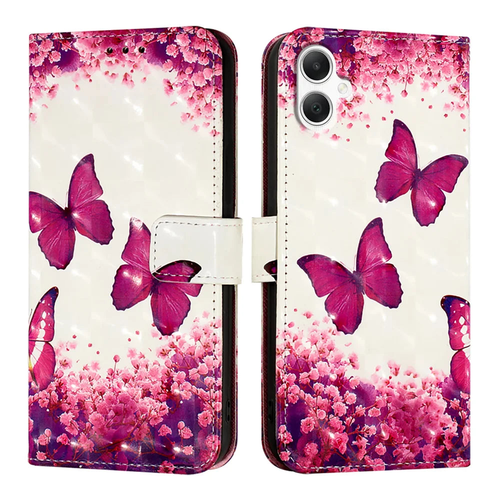 For Samsung Galaxy A06 Leather Case YB Pattern Printing Leather Series-2 Pattern Printing Wallet Stand Cover