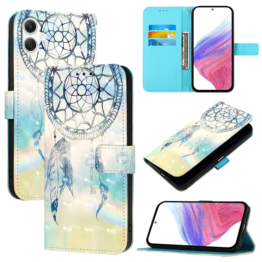 For Samsung Galaxy A06 Leather Case YB Pattern Printing Leather Series-2 Pattern Printing Wallet Stand Cover