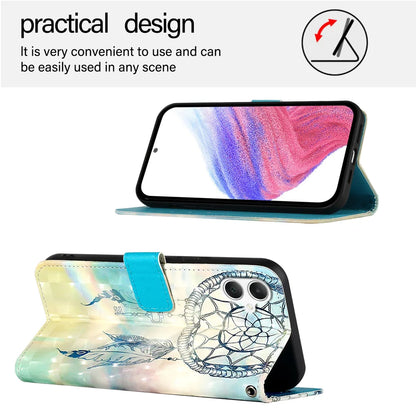 For Samsung Galaxy A06 Leather Case YB Pattern Printing Leather Series-2 Pattern Printing Wallet Stand Cover