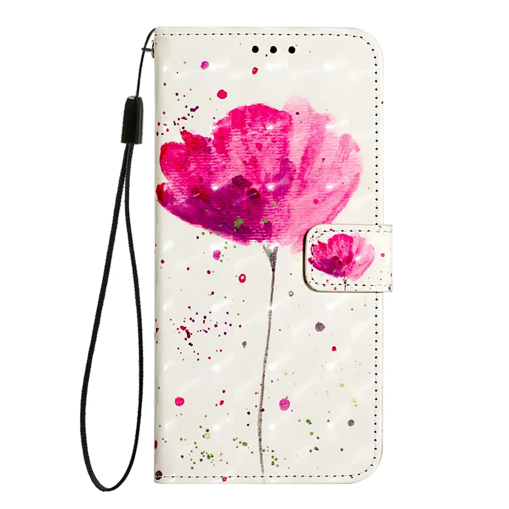 For Samsung Galaxy A06 Leather Case YB Pattern Printing Leather Series-2 Pattern Printing Wallet Stand Cover