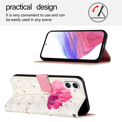For Samsung Galaxy A06 Leather Case YB Pattern Printing Leather Series-2 Pattern Printing Wallet Stand Cover