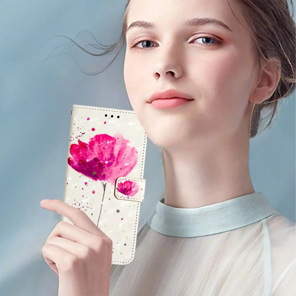 For Samsung Galaxy A06 Leather Case YB Pattern Printing Leather Series-2 Pattern Printing Wallet Stand Cover