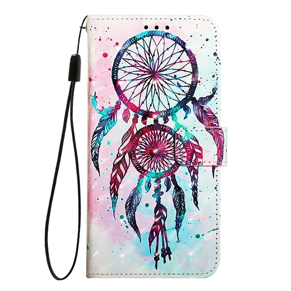 For Samsung Galaxy A06 Leather Case YB Pattern Printing Leather Series-2 Pattern Printing Wallet Stand Cover