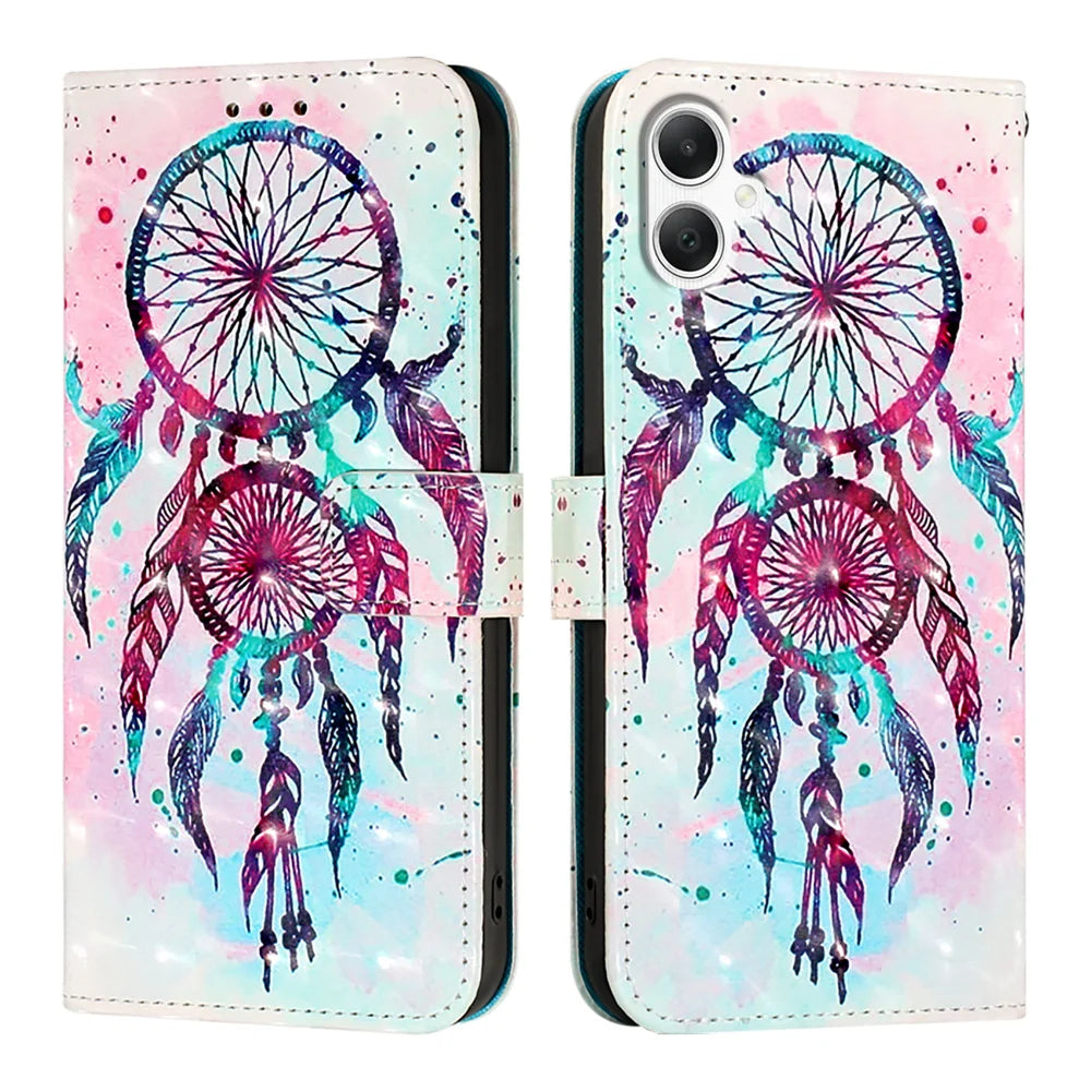 For Samsung Galaxy A06 Leather Case YB Pattern Printing Leather Series-2 Pattern Printing Wallet Stand Cover