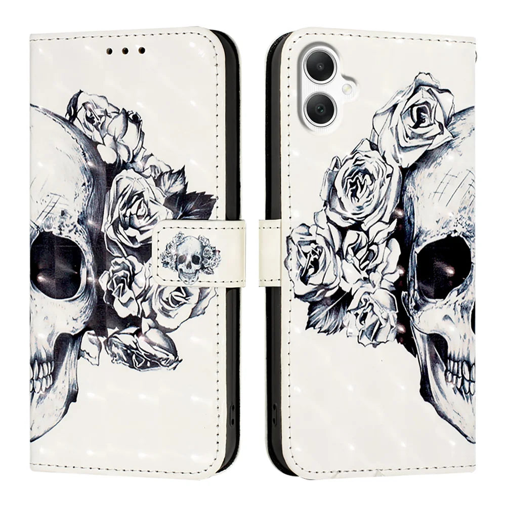 For Samsung Galaxy A06 Leather Case YB Pattern Printing Leather Series-2 Pattern Printing Wallet Stand Cover