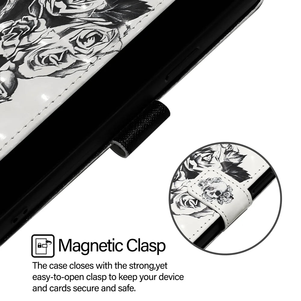 For Samsung Galaxy A06 Leather Case YB Pattern Printing Leather Series-2 Pattern Printing Wallet Stand Cover