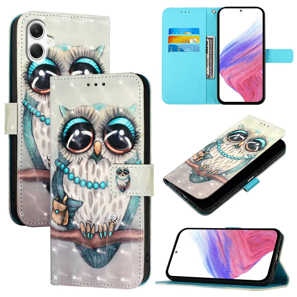 For Samsung Galaxy A06 Leather Case YB Pattern Printing Leather Series-2 Pattern Printing Wallet Stand Cover