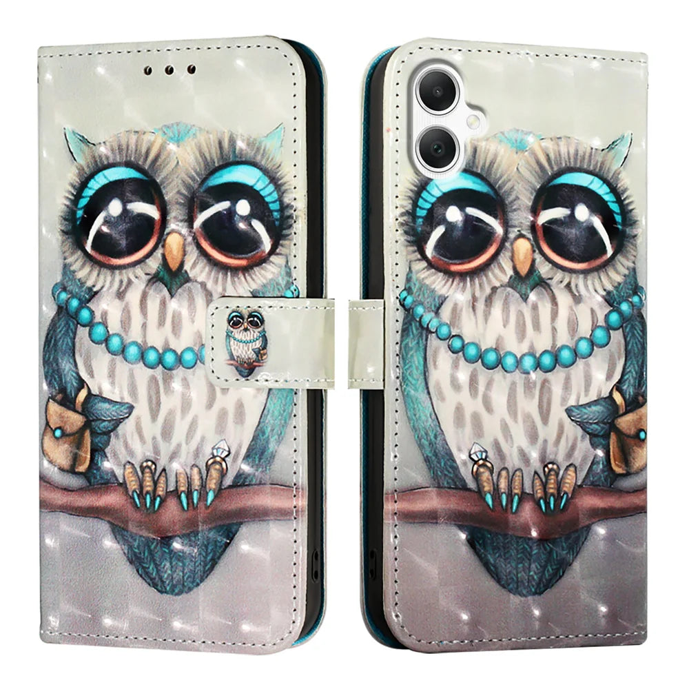 For Samsung Galaxy A06 Leather Case YB Pattern Printing Leather Series-2 Pattern Printing Wallet Stand Cover