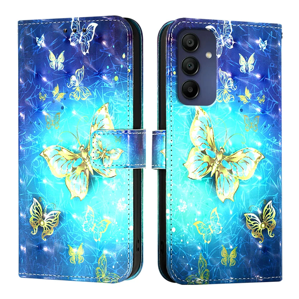 For Samsung Galaxy A16 5G Leather Case YB Pattern Printing Leather Series-2 Pattern Printing Wallet Stand Cover