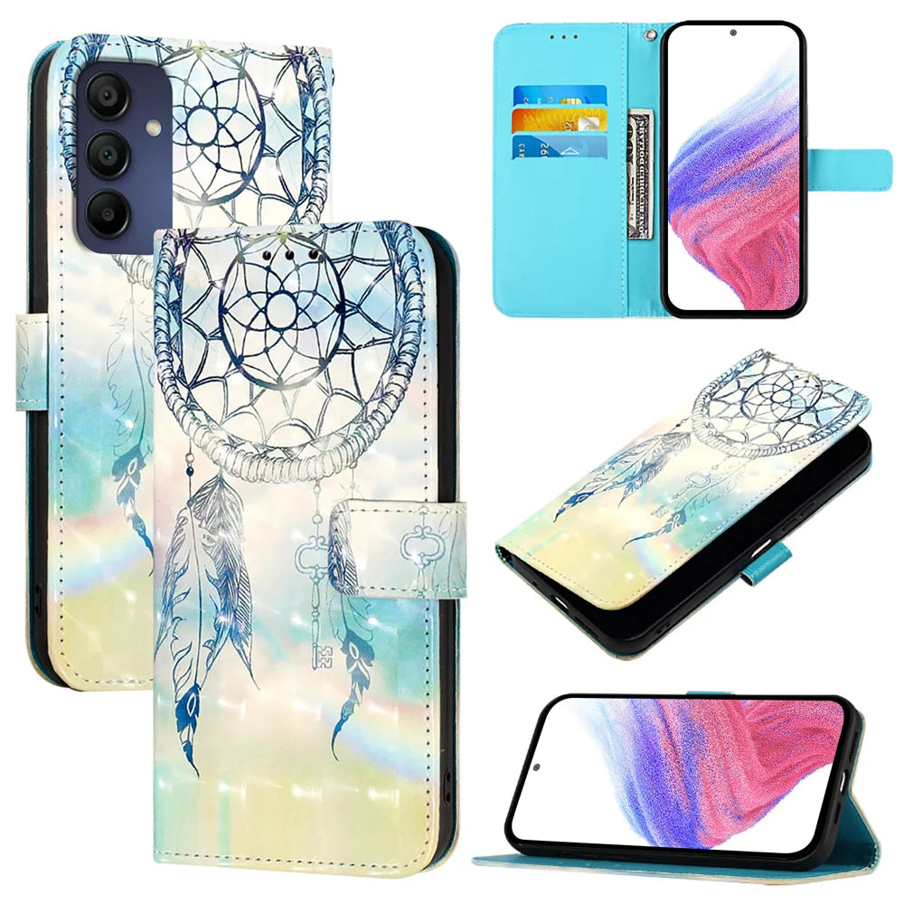 For Samsung Galaxy A16 5G Leather Case YB Pattern Printing Leather Series-2 Pattern Printing Wallet Stand Cover