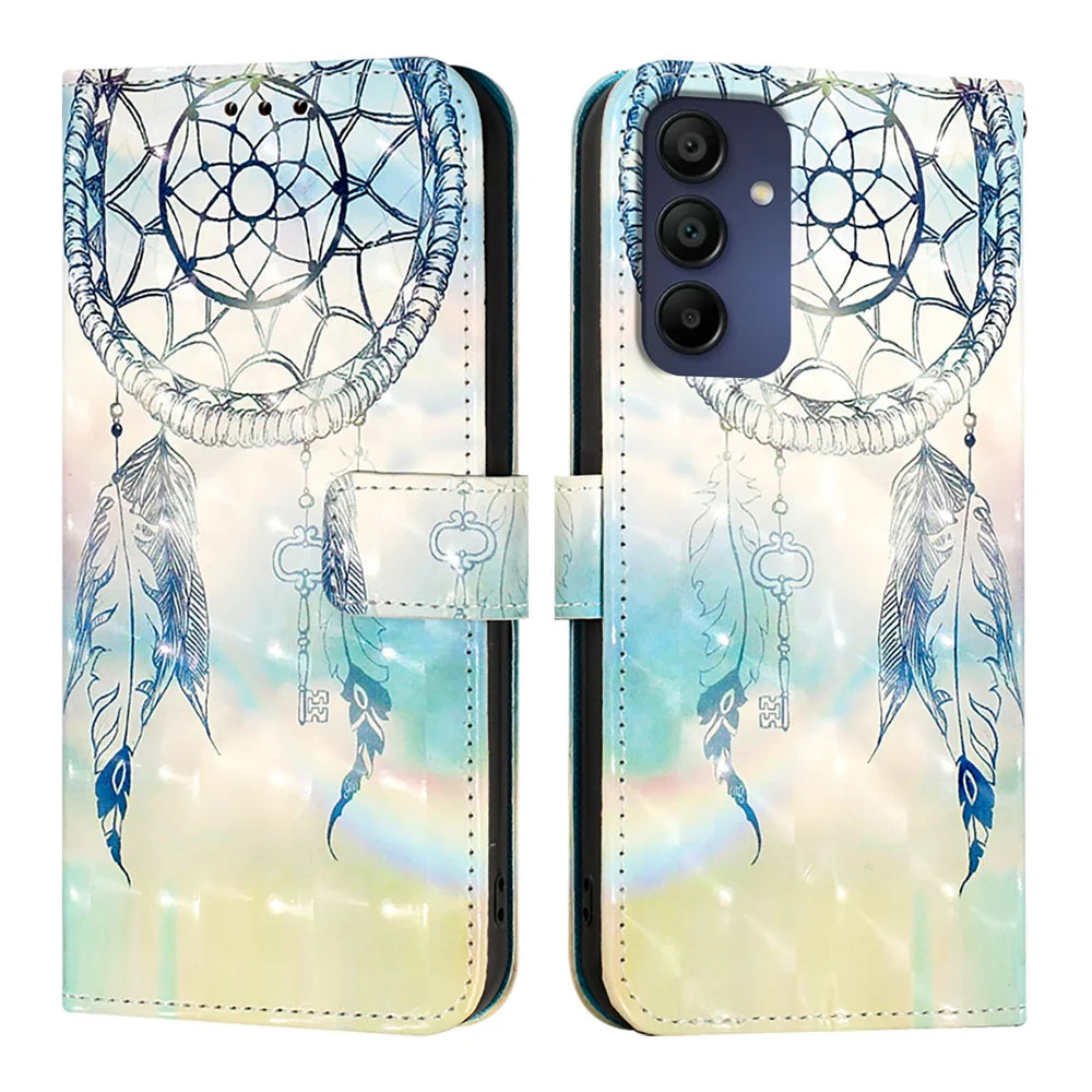 For Samsung Galaxy A16 5G Leather Case YB Pattern Printing Leather Series-2 Pattern Printing Wallet Stand Cover