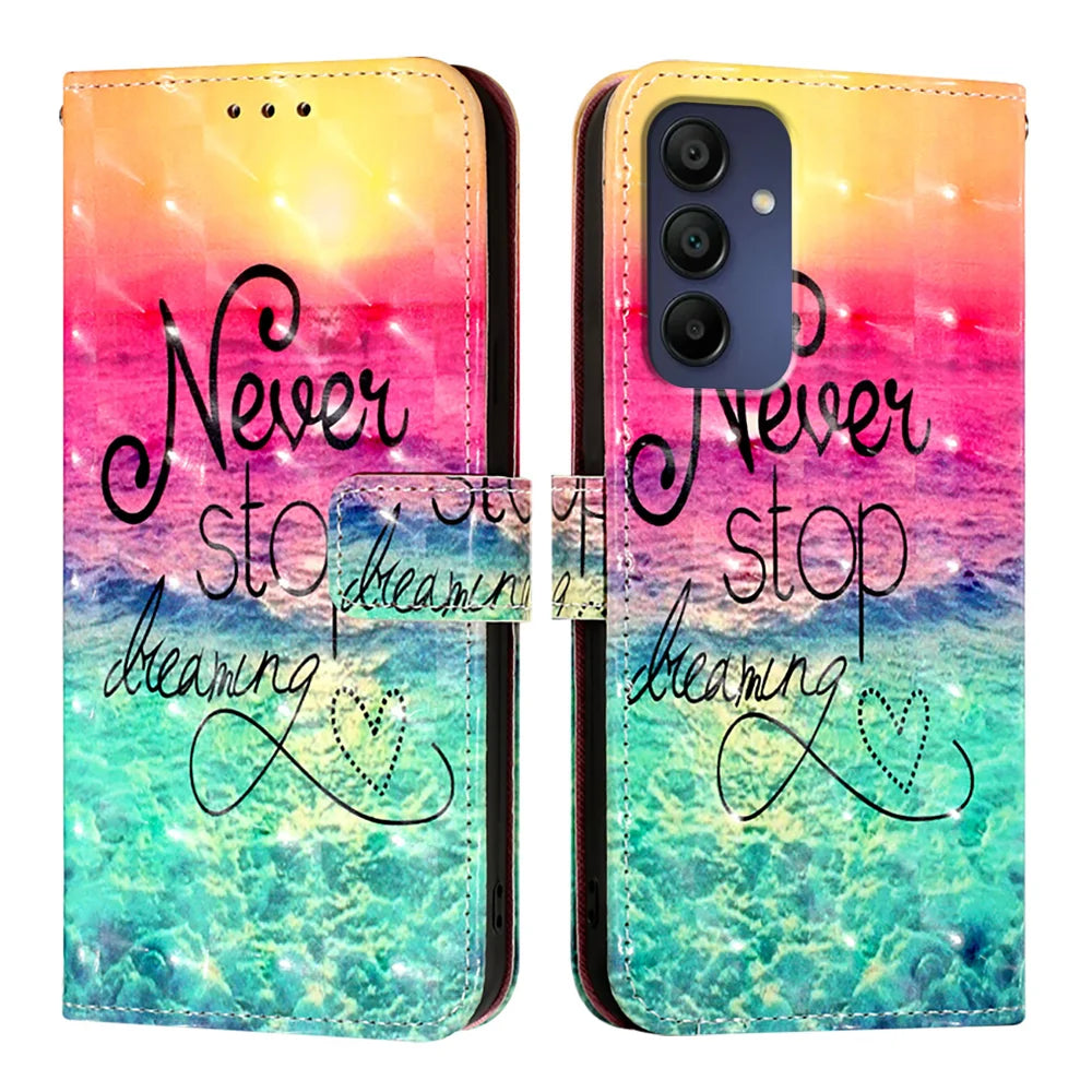 For Samsung Galaxy A16 5G Leather Case YB Pattern Printing Leather Series-2 Pattern Printing Wallet Stand Cover