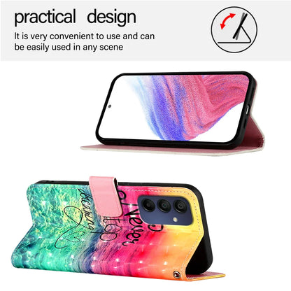 For Samsung Galaxy A16 5G Leather Case YB Pattern Printing Leather Series-2 Pattern Printing Wallet Stand Cover
