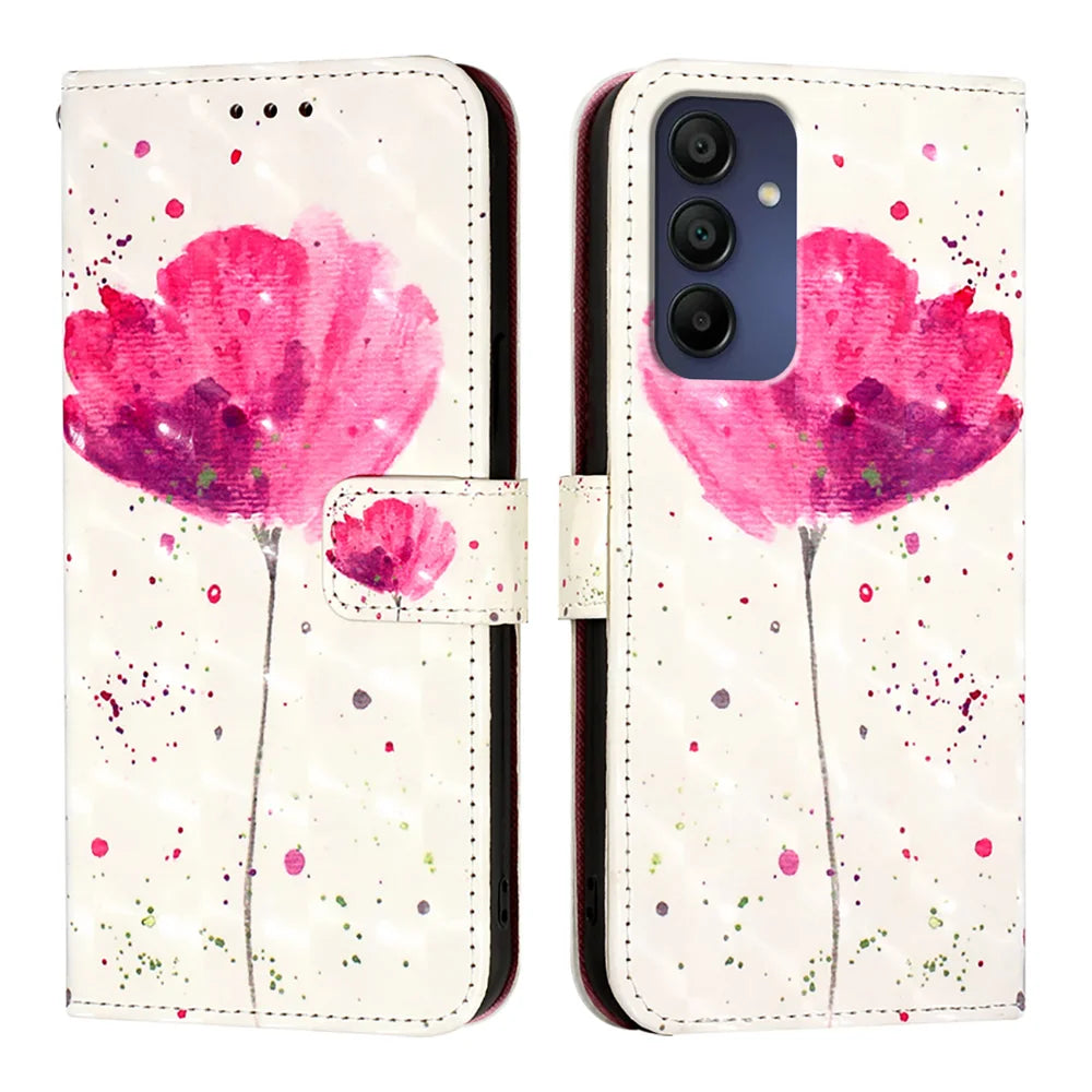 For Samsung Galaxy A16 5G Leather Case YB Pattern Printing Leather Series-2 Pattern Printing Wallet Stand Cover