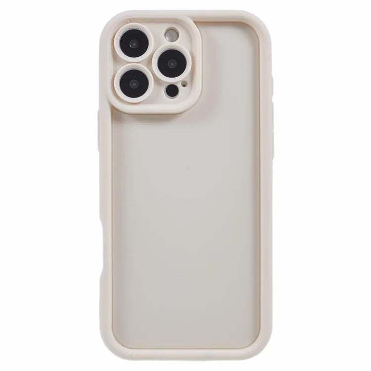 For iPhone 16 Pro Case Grooved Design TPU Anti-Slip Phone Cover