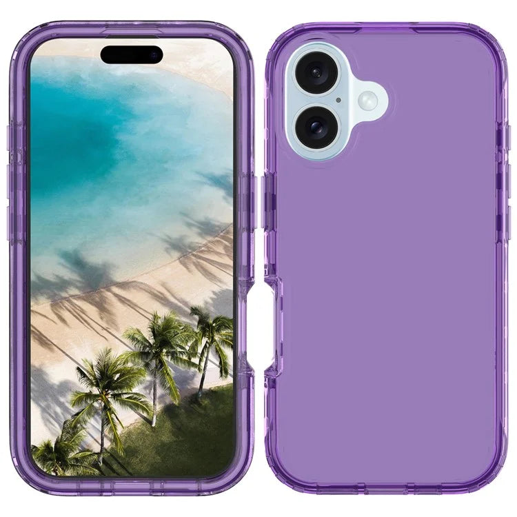 For iPhone 16 Plus Case Shockproof TPU+PC Hybrid Phone Cover