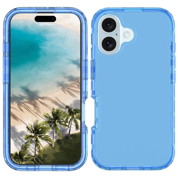 For iPhone 16 Plus Case Shockproof TPU+PC Hybrid Phone Cover