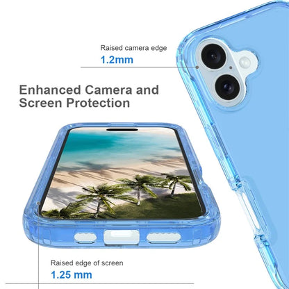For iPhone 16 Plus Case Shockproof TPU+PC Hybrid Phone Cover