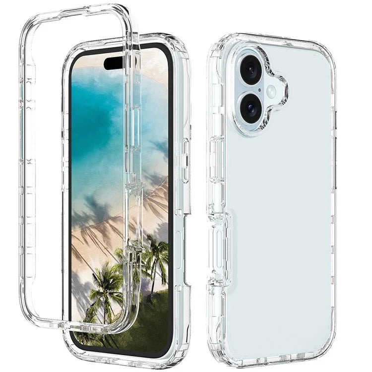 For iPhone 16 Plus Case Shockproof TPU+PC Hybrid Phone Cover