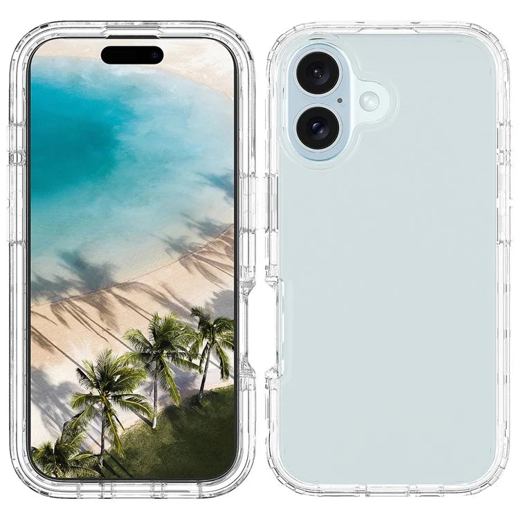 For iPhone 16 Plus Case Shockproof TPU+PC Hybrid Phone Cover