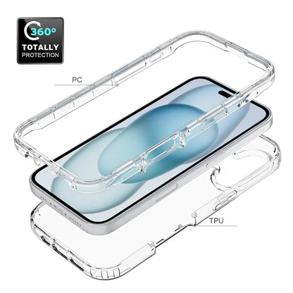 For iPhone 16 Case Shockproof TPU+PC Hybrid Phone Cover