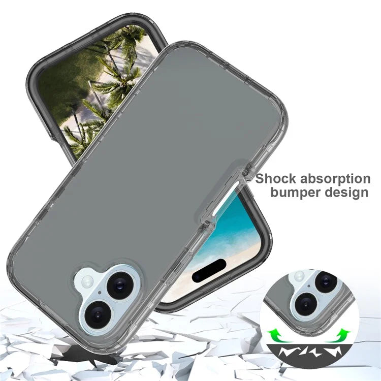 For iPhone 16 Case Shockproof TPU+PC Hybrid Phone Cover