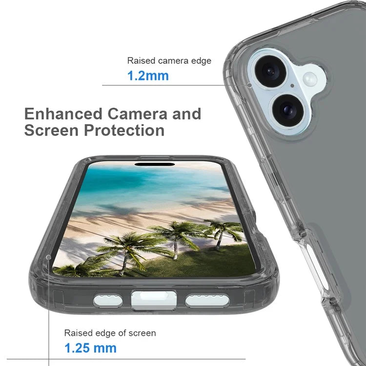 For iPhone 16 Case Shockproof TPU+PC Hybrid Phone Cover
