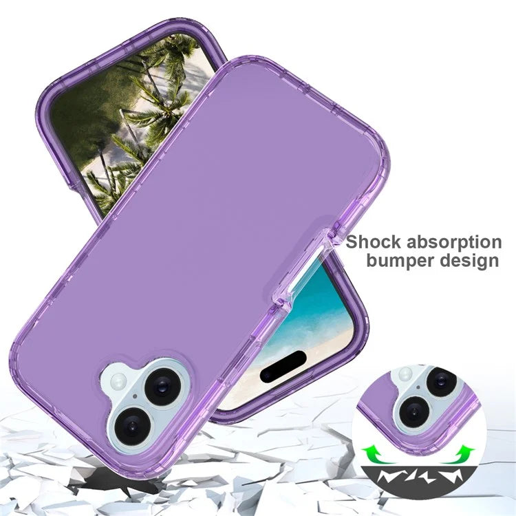 For iPhone 16 Case Shockproof TPU+PC Hybrid Phone Cover