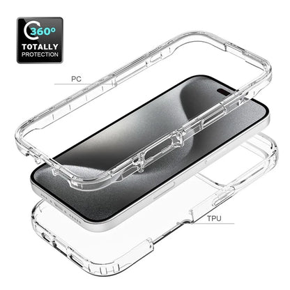For iPhone 16 Pro Case Shockproof TPU+PC Hybrid Phone Cover