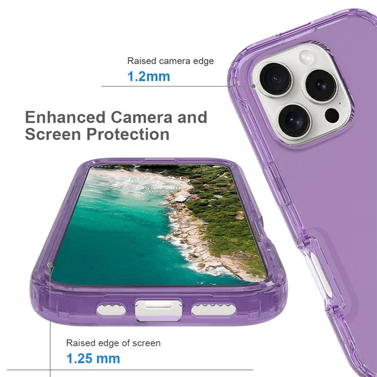 For iPhone 16 Pro Case Shockproof TPU+PC Hybrid Phone Cover
