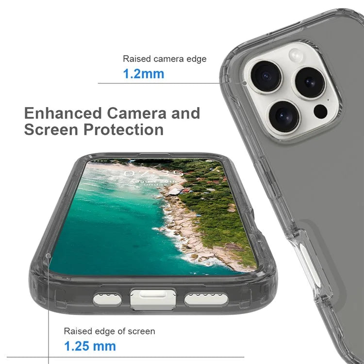 For iPhone 16 Pro Max Case Shockproof TPU+PC Hybrid Phone Cover