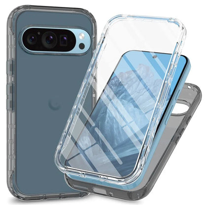 For Google Pixel 9 / 9 Pro Case TPU+PC Full Protection Shockproof Phone Cover with PET Screen Guard
