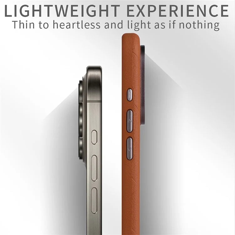 For iPhone 16 Pro Max Case Imprinted Anti-Fingerprint PU+TPU Phone Cover with Metal Buttons