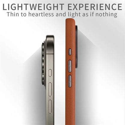 For iPhone 16 Pro Max Case Anti-Drop PU+TPU Phone Cover with Metal Buttons, Metal Lens Frame