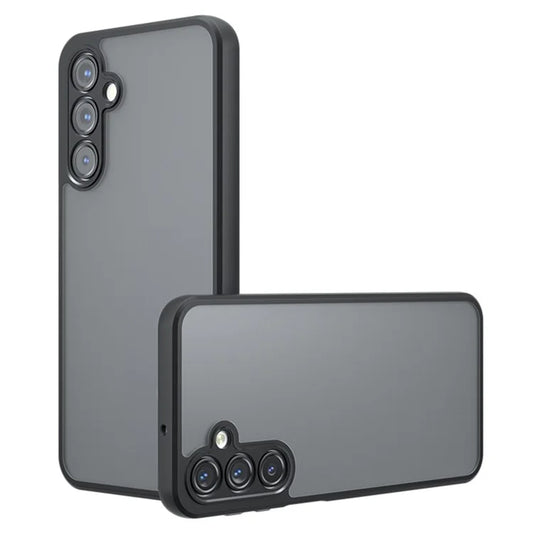 For Samsung Galaxy A16 5G Case Skin-Touch TPU+PC Matte Phone Shell, Transparent Black