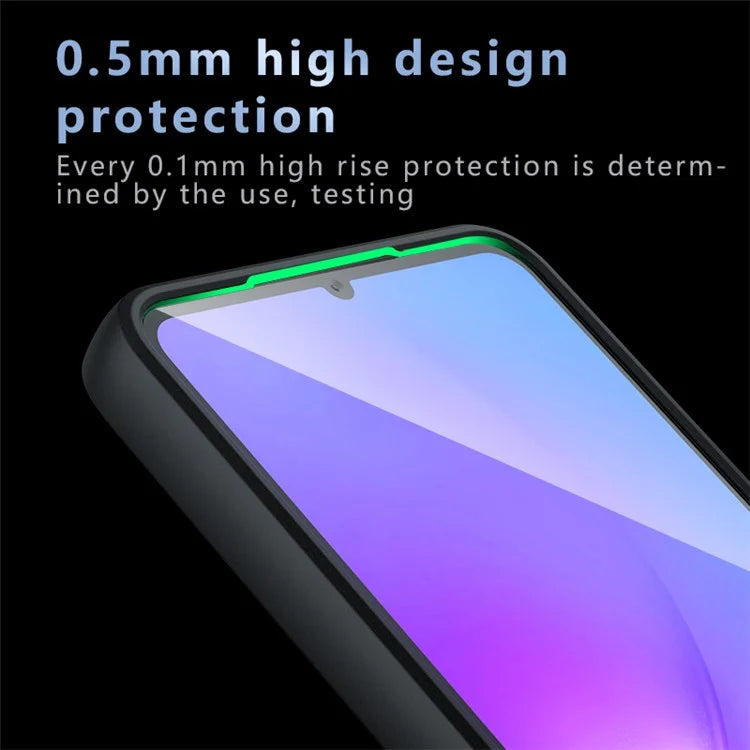 For Samsung Galaxy A06 Case Skin-Touch TPU+PC Matte Phone Shell, Transparent Black