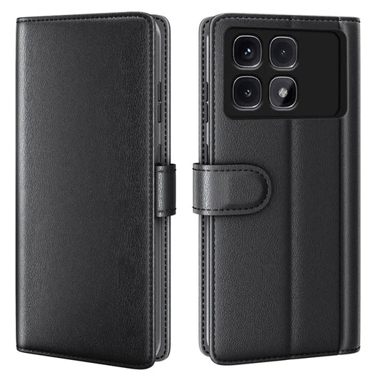 For Xiaomi Redmi K70 Ultra Case Genuine Split Leather Phone Cover Wallet Card Slot