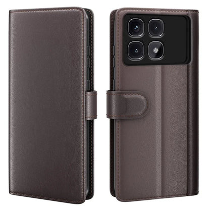 For Xiaomi Redmi K70 Ultra Case Genuine Split Leather Phone Cover Wallet Card Slot