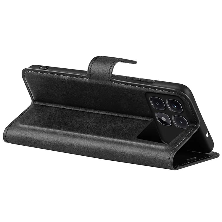 For Xiaomi Redmi K70 Ultra Stand Case Anti-Scratch Calf Texture Leather Phone Cover