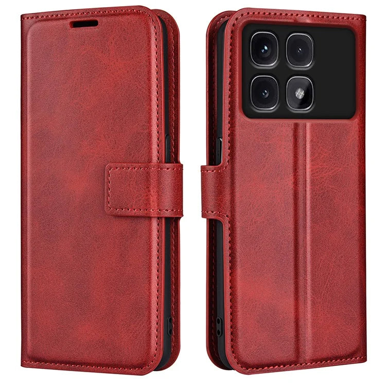 For Xiaomi Redmi K70 Ultra Stand Case Anti-Scratch Calf Texture Leather Phone Cover