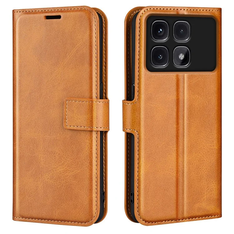 For Xiaomi Redmi K70 Ultra Stand Case Anti-Scratch Calf Texture Leather Phone Cover
