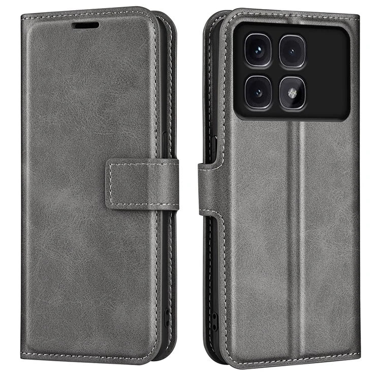 For Xiaomi Redmi K70 Ultra Stand Case Anti-Scratch Calf Texture Leather Phone Cover