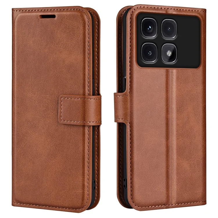 For Xiaomi Redmi K70 Ultra Stand Case Anti-Scratch Calf Texture Leather Phone Cover