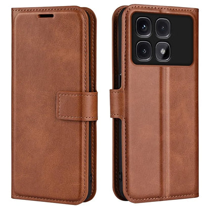 For Xiaomi Redmi K70 Ultra Stand Case Anti-Scratch Calf Texture Leather Phone Cover