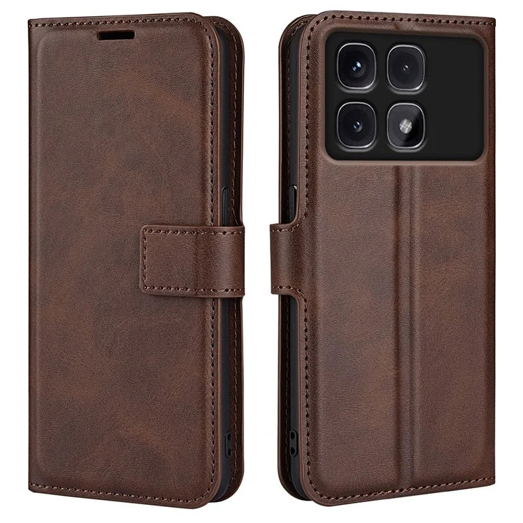 For Xiaomi Redmi K70 Ultra Stand Case Anti-Scratch Calf Texture Leather Phone Cover