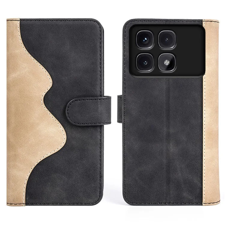 For Xiaomi Redmi K70 Ultra Wallet Case Leather Phone Cover Splicing Color