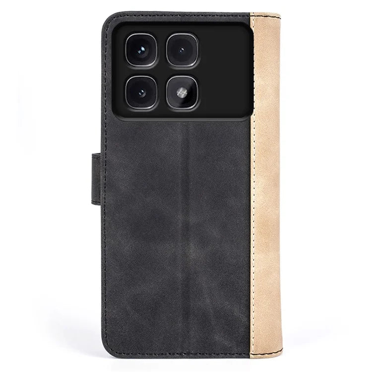 For Xiaomi Redmi K70 Ultra Wallet Case Leather Phone Cover Splicing Color