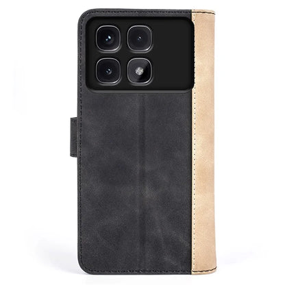 For Xiaomi Redmi K70 Ultra Wallet Case Leather Phone Cover Splicing Color