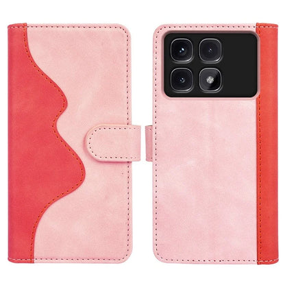 For Xiaomi Redmi K70 Ultra Wallet Case Leather Phone Cover Splicing Color