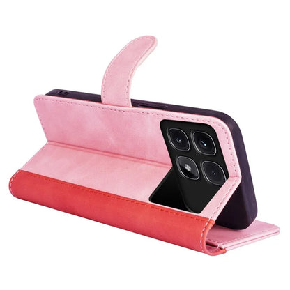 For Xiaomi Redmi K70 Ultra Wallet Case Leather Phone Cover Splicing Color